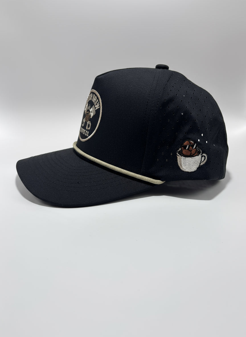 Motor Brew Rope Hat — Black/Cream