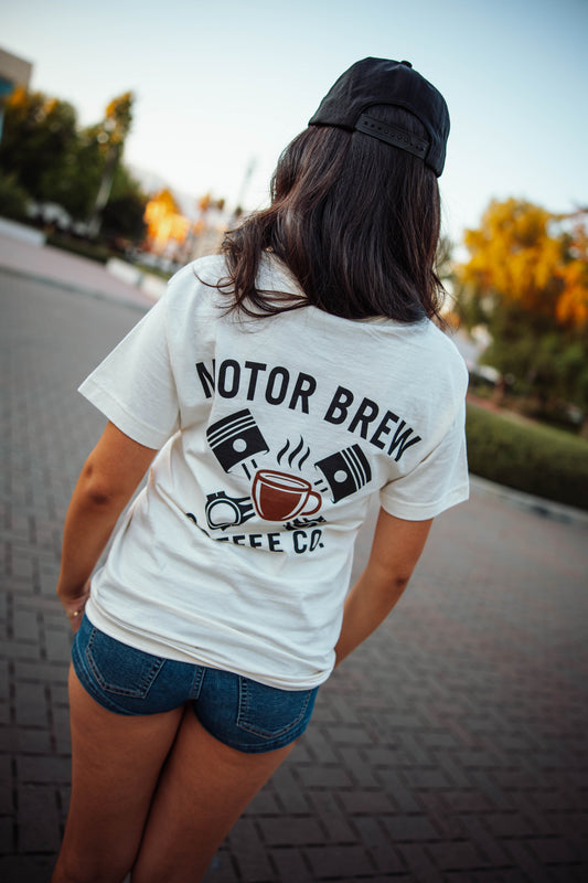 Motor Brew Logo T-Shirt (Off White)
