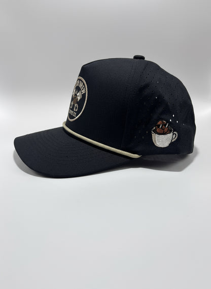Motor Brew Rope Hat — Black/Cream