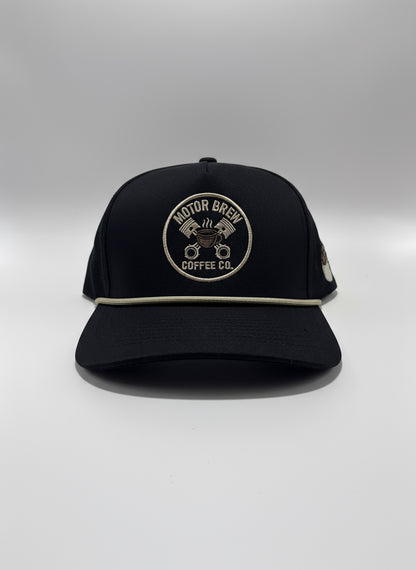 Motor Brew Rope Hat — Black/Cream