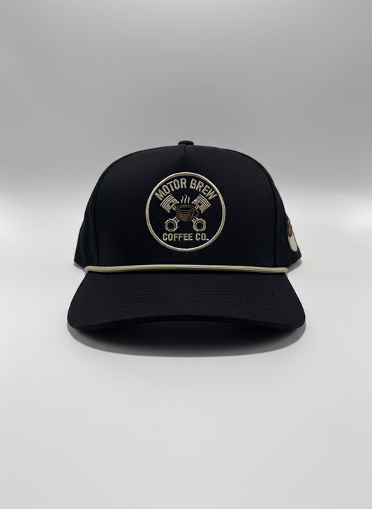 Motor Brew Rope Hat — Black/Cream