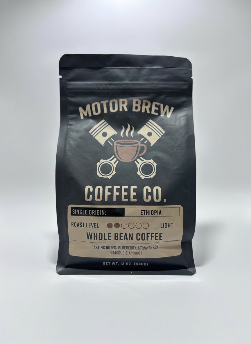 Ethiopia— A light roast tuned for speed, balance, and bright complexity.