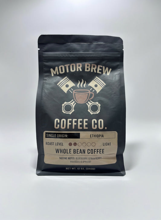 Ethiopia— A light roast tuned for speed, balance, and bright complexity.